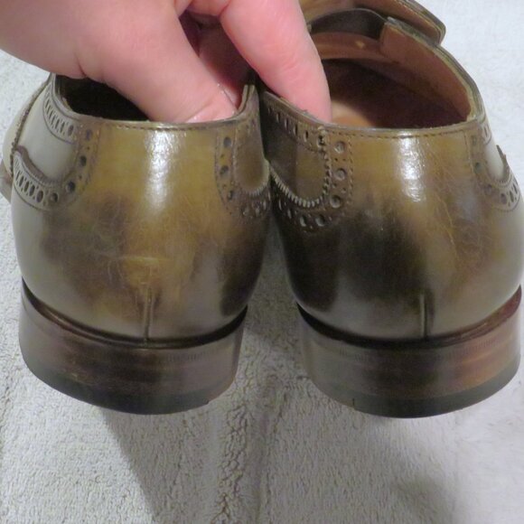 Edward Green x Leffot Wigmore Chameleon Burnished Antiqued Brogue Loafers 8D - Picture 8 of 9